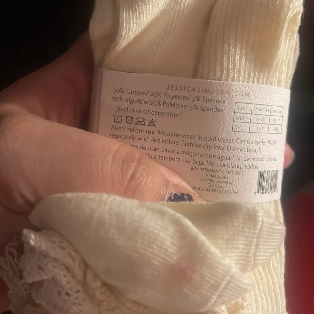 Jessica Simpson lace cuff Sock Trio
